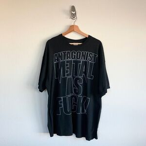 Antagonist Metal as F*ck Black Tee Size XXL